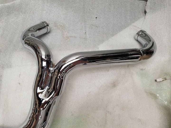 Lake 2 into 1 Turnout Header Exhaust Pipe Harley Softail Dyna Chopper Evo Twin C - Image 3