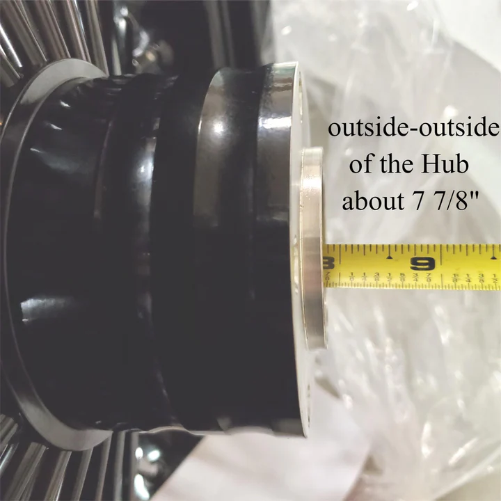 18x5.5 Ultima King Fat Spoke Rear Wheel Black Single Disc Front Softail Heritage - Image 2