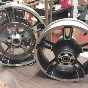Pair Enforcer Mag Wheels Harley Bagger FLHX 3.50 x19 5.00x16 W Rotors Glide King