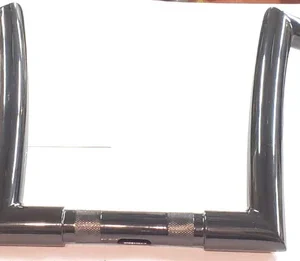Black Harley FXD FLS Softail Dyna Chopper 12" Ape Hanger 1.5" Handlebars Knurled