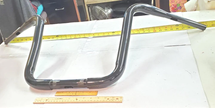 Harley FXD FLS Softail Dyna Chopper 16" Ape Hanger 1.5" Handlebars Knurled Black - Image 3