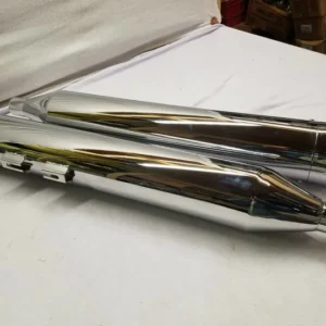 Chrome 4" Slip On Mufflers Harley Touring Double Milled Tip Custom Ultra Glide