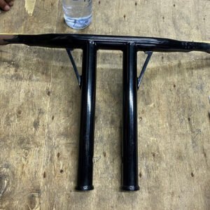 1 1/4 Black 12" Riser T Bars Hanger Handlebars Harley Chopper Wheelie Dyna Sportster