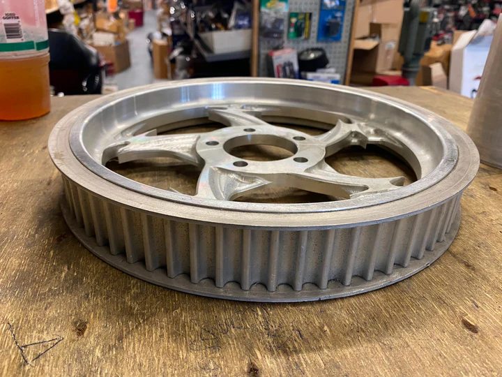 Rear Belt Pulley American Ironhorse Static Texas chopper Slammer Tejas LSC 70T - Image 3