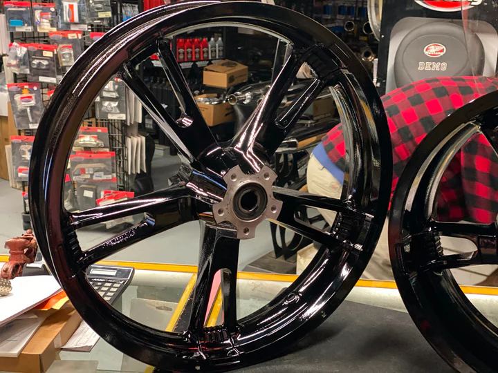 Black Enforcer Mag Wheels Harley Bagger FLHX Street Road Glide King 2009^ 19" 16 - Image 3