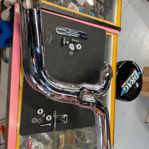 2 into 1 Custom Header Exhaust Harley Bagger Softail Dyna Chopper Heat Shield 02