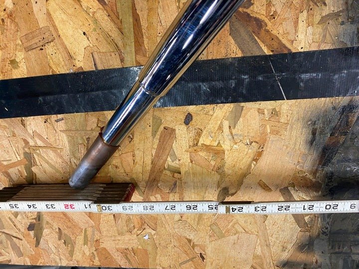 1 1/4 Custom Handlebars Harley Custom Chopper Built in 2" risers 32" w Softail - Image 3