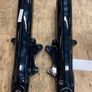 Black lower front forks