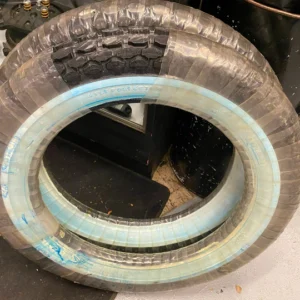 Coker Vtg Wide White Tires Indian Harley Knucklehead 4.00x18 Tread Old Skool Tri