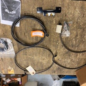 Midnight Braided Handlebar Cable/Brake Line Kit 12-14 apehanger bars FLHX Glide