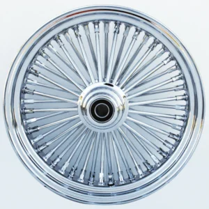 New Chrome 48 King Spoke 16" x 3.5" Single Disc Front Wheel Harley Custom 37-527