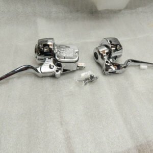 Chrome Handlebar Controls Clutch Brake Harley Softail Dyna Sportster Ironhorse