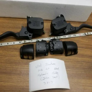 Black Handlebar Controls Hydraulic Clutch Ironhorse Switch Covers OEM Harley 96^