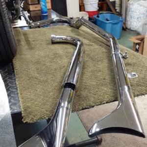 motorcycle fishtail exhaust pipes