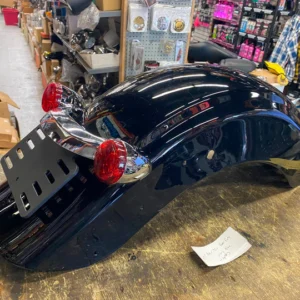 New T/o Rear Fender Vivid Black Harley Street Road Glide FLHX FLTR 2009^ OEM