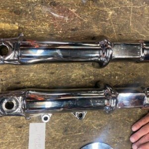 Chrome Front Fork Lower Legs Sliders 1984-1999 Softail FXST Wide Glide 41mm