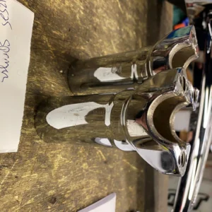 OEM Harley Springer Handlebar Risers FXSTS FLSTS Chrome Factory 4"