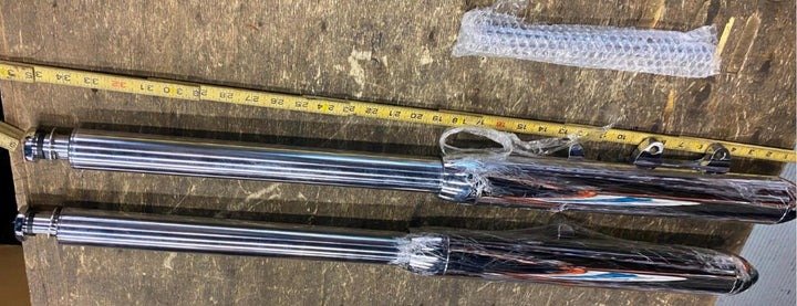 Chrome Front fork 41mm Forks Wide Glide Softail 1984-99 Custom chopper FXST AXLE