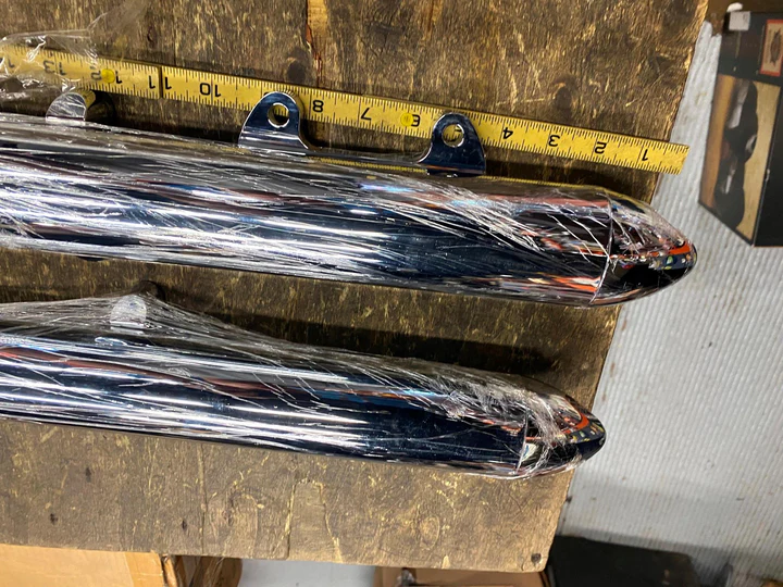 Chrome Front fork 41mm Forks Wide Glide Softail 1984-99 Custom chopper FXST AXLE - Image 3