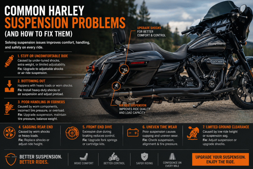 common harley suspension problems and how to fix them