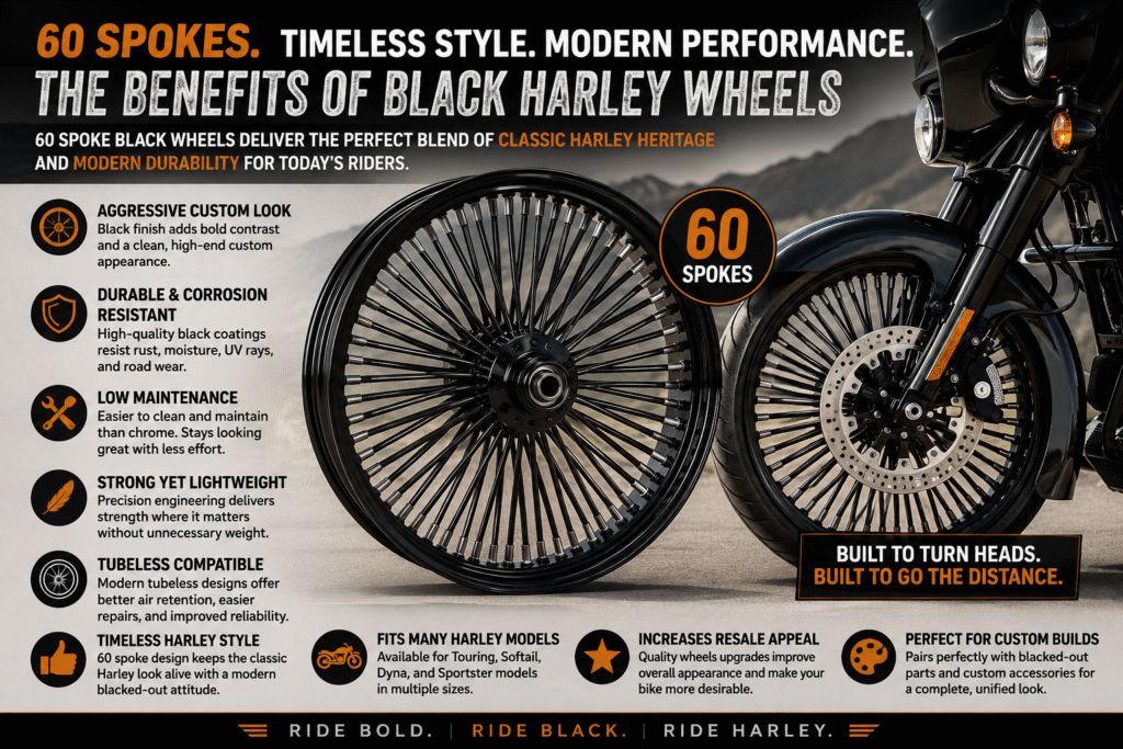 Benefits of black harley spoke wheels Benefits of black harley spoke wheels