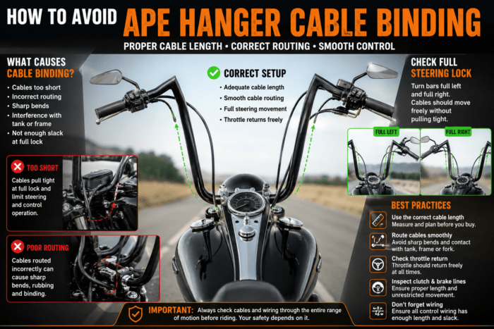 How to Avoid ape hangers Cable Binding How to Avoid ape hangers Cable Binding