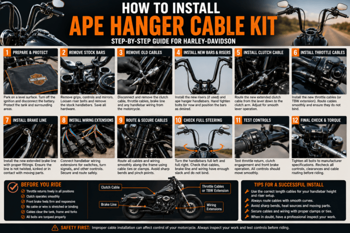 How to Install an Ape Hanger Cable Kit