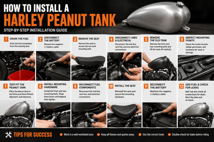 How to Install a Harley Peanut Tank