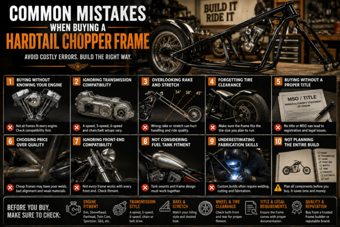 Mistakes When Buying a Hardtail Chopper Frame Mistakes When Buying a Hardtail Chopper Frame