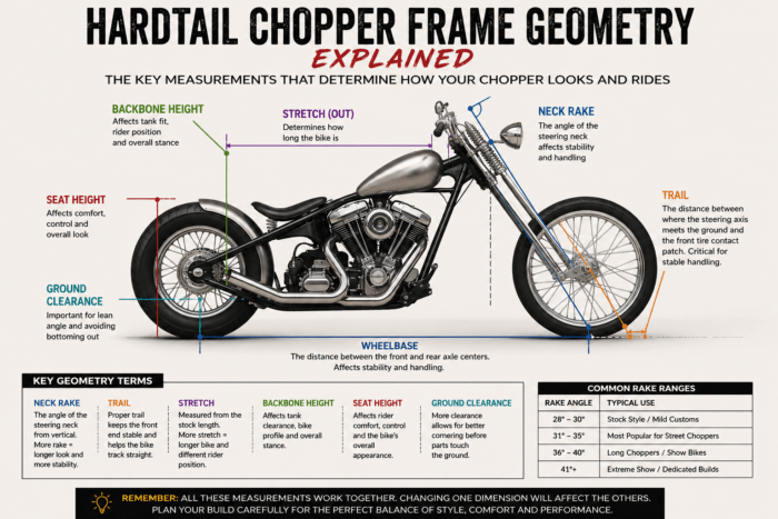hardtail chopper frame geometry explained hardtail chopper frame geometry explained