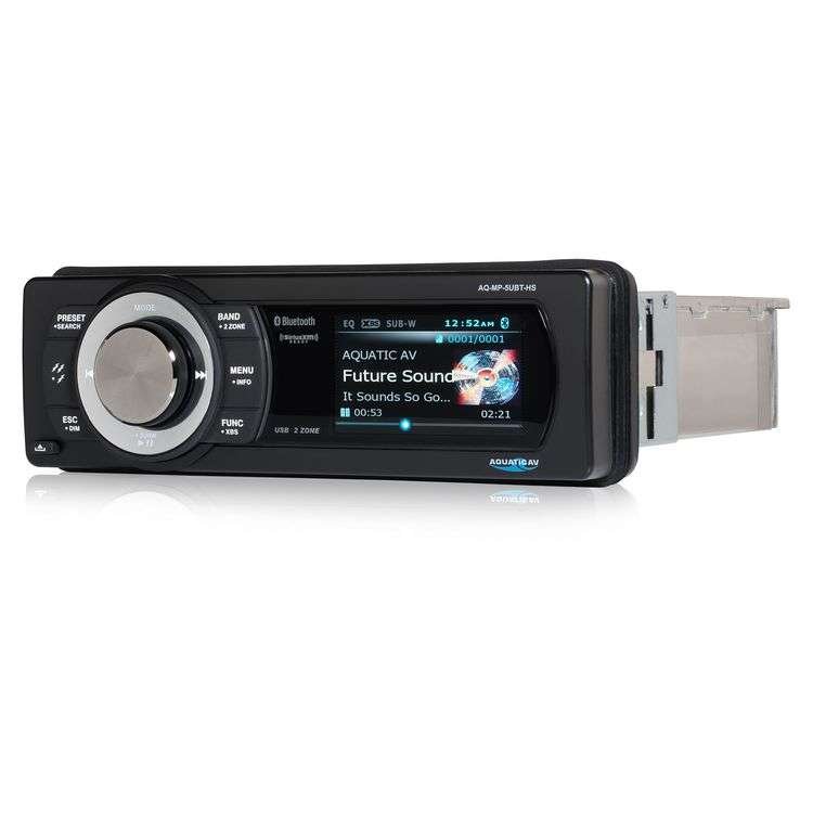Aquatic AV Bluetooth USB Stereo Sirius XM Satellite Radio For Harley Touring 1998-2013 - Image 2