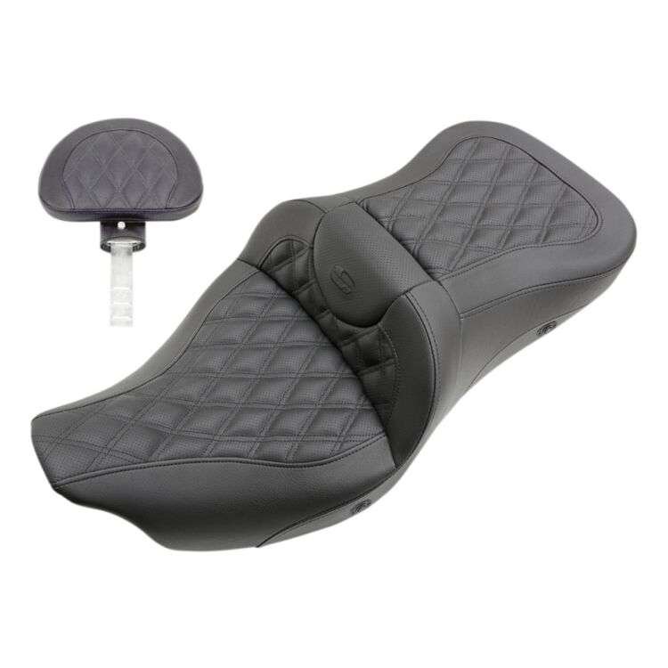 Saddlemen Roadsofa LS Lattice Stitch 2-Up Seat For Harley