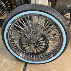21 inch front spoke wheel and Tyre