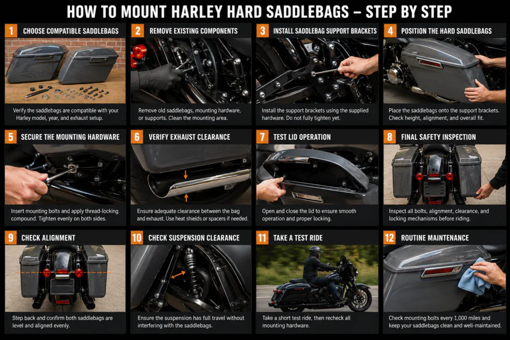 How to Mount Harley Hard Saddlebags How to Mount Harley Hard Saddlebags