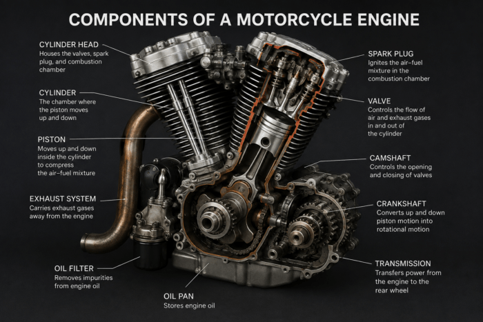 Components of a Motorcycle Engine